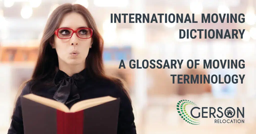 International Moving Dictionary - A Glossary Of Moving Terminology