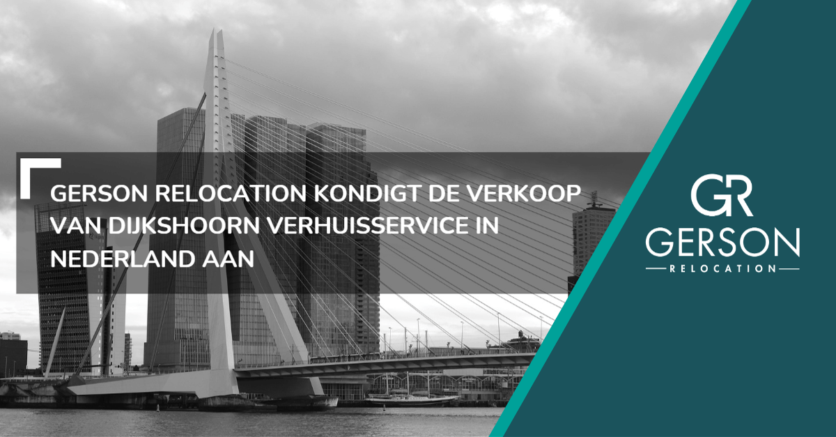 Gerson Relocation Bv Kondigt De Verkoop Aan Van Dijkshoorn Verhuisservice In Nederland